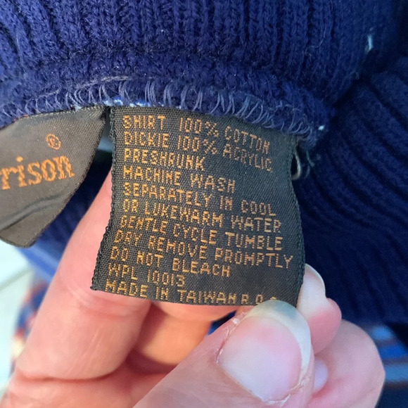 David Harrison A size medium/ large plaid flannel dickie turtleneck dress blue - Picture 3 of 9